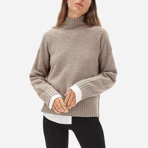The Cashmere Stroopwafel Turtleneck XS in Sand